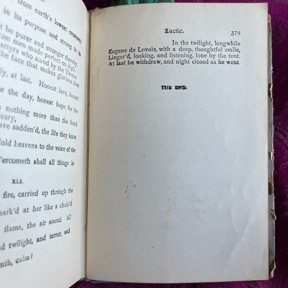 Ca 1901 Antique Book: Lucile by Owen Meredith. Illustrated. - Picture 9 of 12